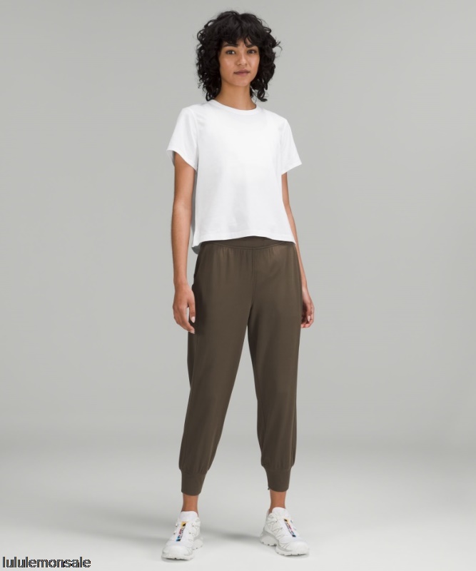 Lululemon Damen DELULU329 | Weißes Klassisches T-shirt Aus Einer Baumwollmischung